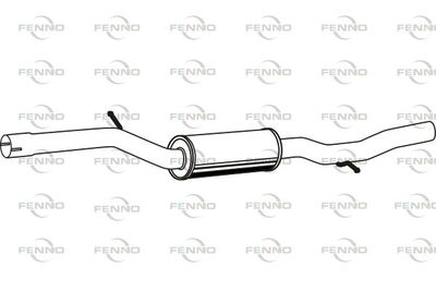 P1379 FENNO Средний глушитель выхлопных газов