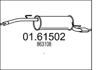 0161502 MTS Глушитель выхлопных газов конечный