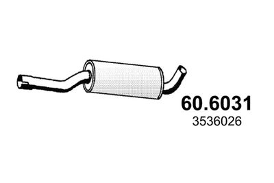 606031 ASSO Средний глушитель выхлопных газов