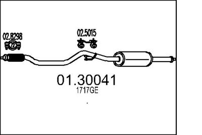 0130041 MTS Предглушитель выхлопных газов