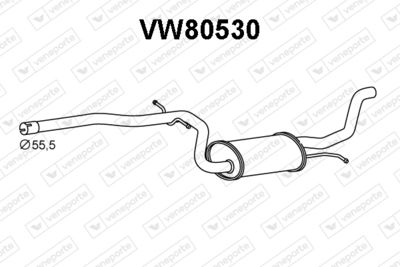 VW80530 VENEPORTE Глушитель выхлопных газов конечный