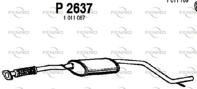 P2637 FENNO Средний глушитель выхлопных газов