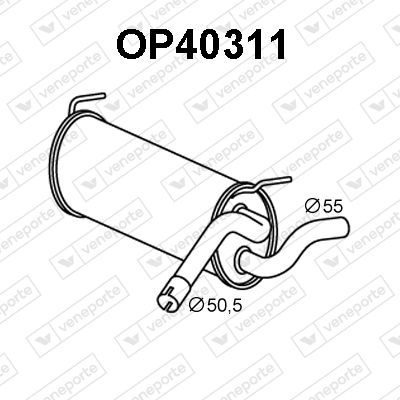 OP40311 VENEPORTE Глушитель выхлопных газов конечный