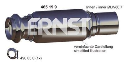 465199 ERNST Ремонтная трубка, катализатор