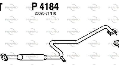 P4184 FENNO Средний глушитель выхлопных газов