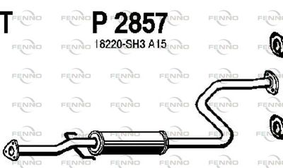 P2857 FENNO Средний глушитель выхлопных газов