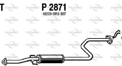 P2871 FENNO Средний глушитель выхлопных газов