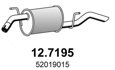 127195 ASSO Глушитель выхлопных газов конечный