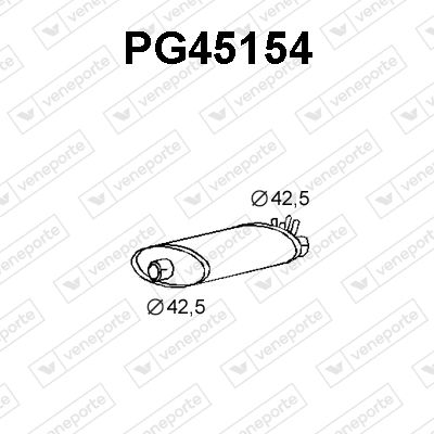 PG45154 VENEPORTE Средний глушитель выхлопных газов