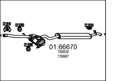 0166670 MTS Глушитель выхлопных газов конечный