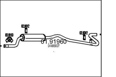 0191960 MTS Глушитель выхлопных газов конечный