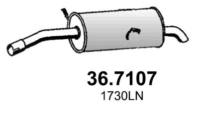 367107 ASSO Глушитель выхлопных газов конечный