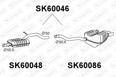 SK60046 VENEPORTE Глушитель выхлопных газов конечный