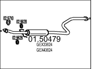 0150479 MTS Средний глушитель выхлопных газов