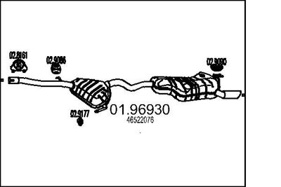 0196930 MTS Глушитель выхлопных газов конечный