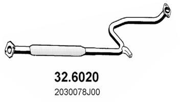 326020 ASSO Средний глушитель выхлопных газов