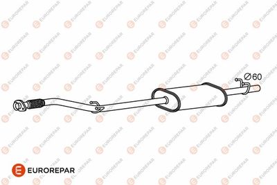 E12820R EUROREPAR Предглушитель выхлопных газов