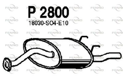 P2800 FENNO Глушитель выхлопных газов конечный