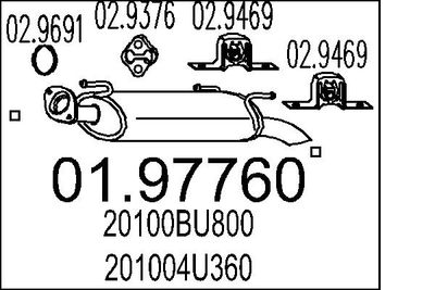0197760 MTS Глушитель выхлопных газов конечный