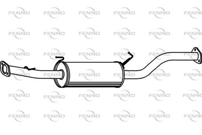P3985 FENNO Средний глушитель выхлопных газов