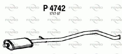 P4742 FENNO Средний глушитель выхлопных газов