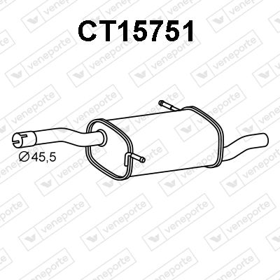 CT15751 VENEPORTE Глушитель выхлопных газов конечный