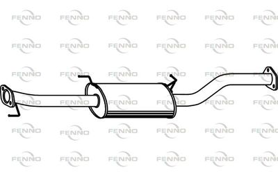 P3891 FENNO Средний глушитель выхлопных газов