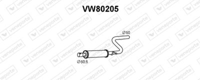 VW80205 VENEPORTE Предглушитель выхлопных газов