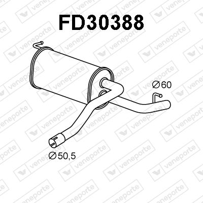 FD30388 VENEPORTE Глушитель выхлопных газов конечный