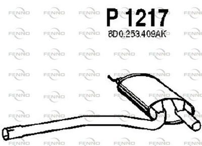 P1217 FENNO Средний глушитель выхлопных газов