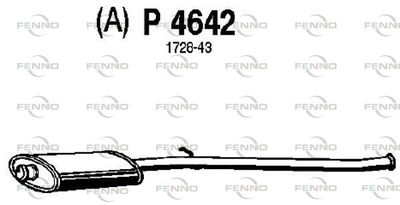 P4642 FENNO Средний глушитель выхлопных газов