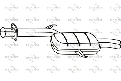 P3789 FENNO Средний глушитель выхлопных газов