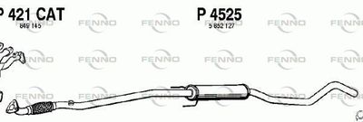 P4525 FENNO Средний глушитель выхлопных газов