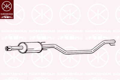 284757 KLOKKERHOLM Средний глушитель выхлопных газов