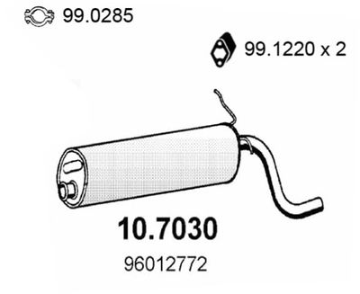 107030 ASSO Глушитель выхлопных газов конечный