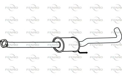 P31078 FENNO Средний глушитель выхлопных газов