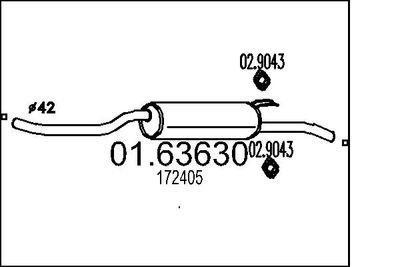 0163630 MTS Глушитель выхлопных газов конечный