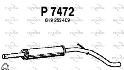 P7472 FENNO Средний глушитель выхлопных газов