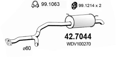 427044 ASSO Глушитель выхлопных газов конечный
