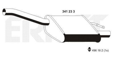 341233 ERNST Глушитель выхлопных газов конечный