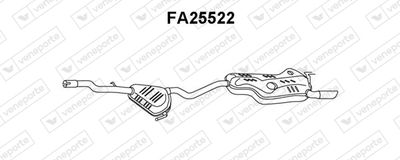 FA25522 VENEPORTE Глушитель выхлопных газов конечный