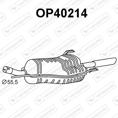 OP40214 VENEPORTE Глушитель выхлопных газов конечный