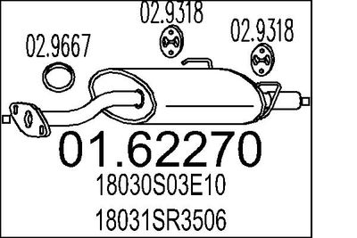 0162270 MTS Глушитель выхлопных газов конечный