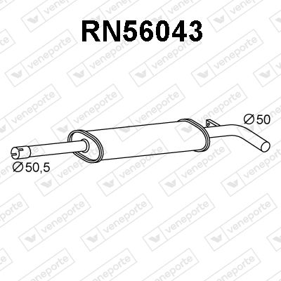 RN56043 VENEPORTE Предглушитель выхлопных газов