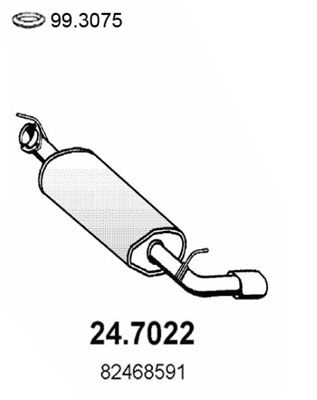 247022 ASSO Глушитель выхлопных газов конечный