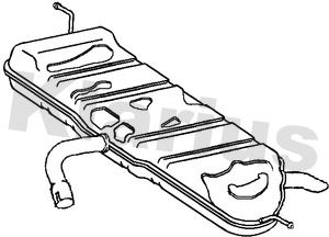 220898 KLARIUS Глушитель выхлопных газов конечный