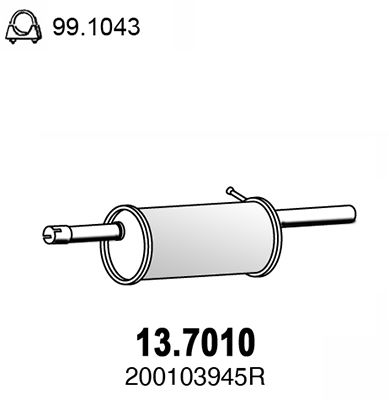 137010 ASSO Глушитель выхлопных газов конечный