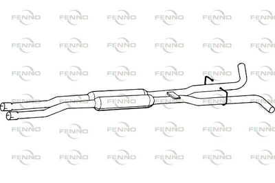 P3060 FENNO Средний глушитель выхлопных газов