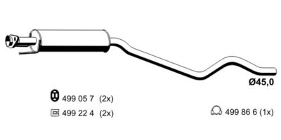 042093 ERNST Предглушитель выхлопных газов