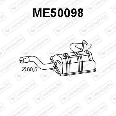 ME50098 VENEPORTE Глушитель выхлопных газов конечный